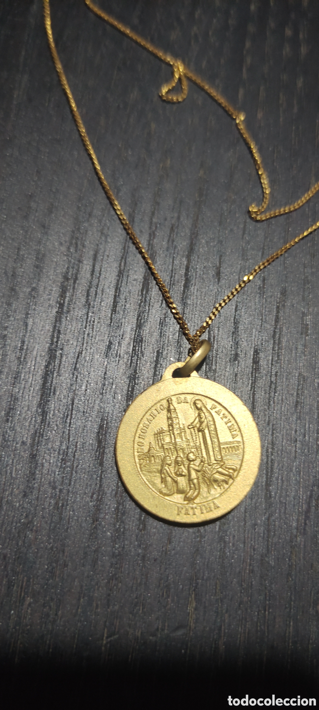 Joyeria: Medalla y cadena Virgen de F&aacute;tima L20 - Foto 3
