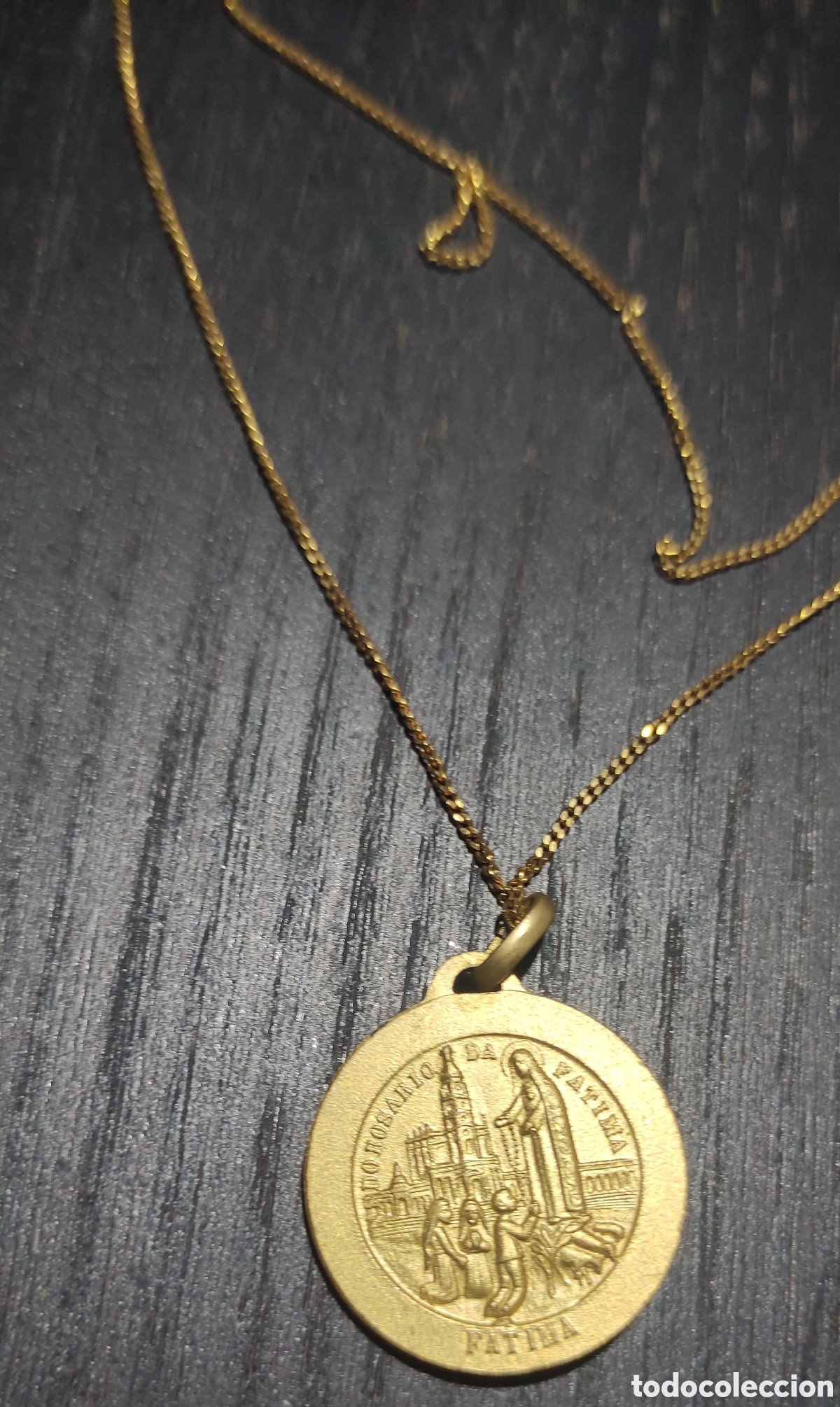 Joyeria: Medalla y cadena Virgen de F&aacute;tima L20 - Foto 4