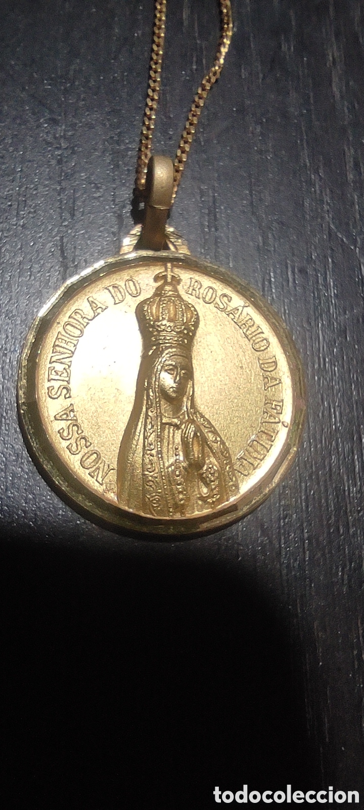 Joyeria: Medalla y cadena Virgen de F&aacute;tima L20 - Foto 1