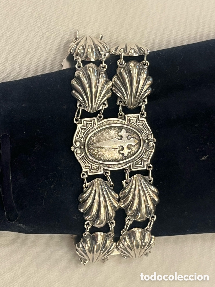 Joyeria: Pulsera de plata concha de Santiago 36 gr. - Foto 8