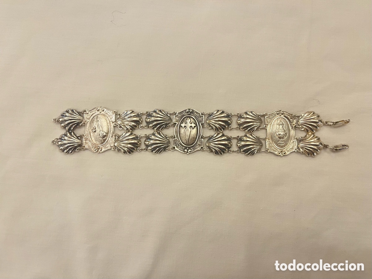 Joyeria: Pulsera de plata concha de Santiago 36 gr. - Foto 1