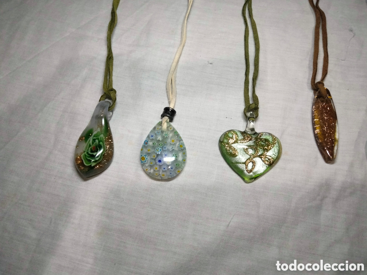 Joyeria: Lote de 9 piezas de cristal murano - Foto 2