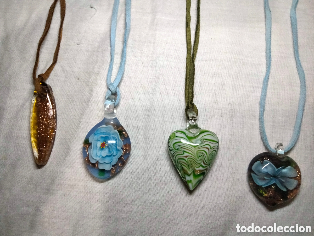Joyeria: Lote de 9 piezas de cristal murano - Foto 3
