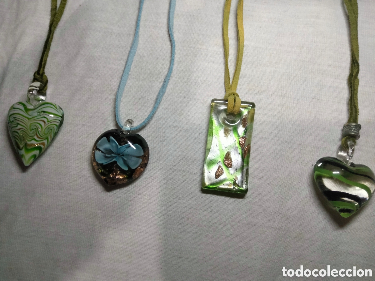 Joyeria: Lote de 9 piezas de cristal murano - Foto 4