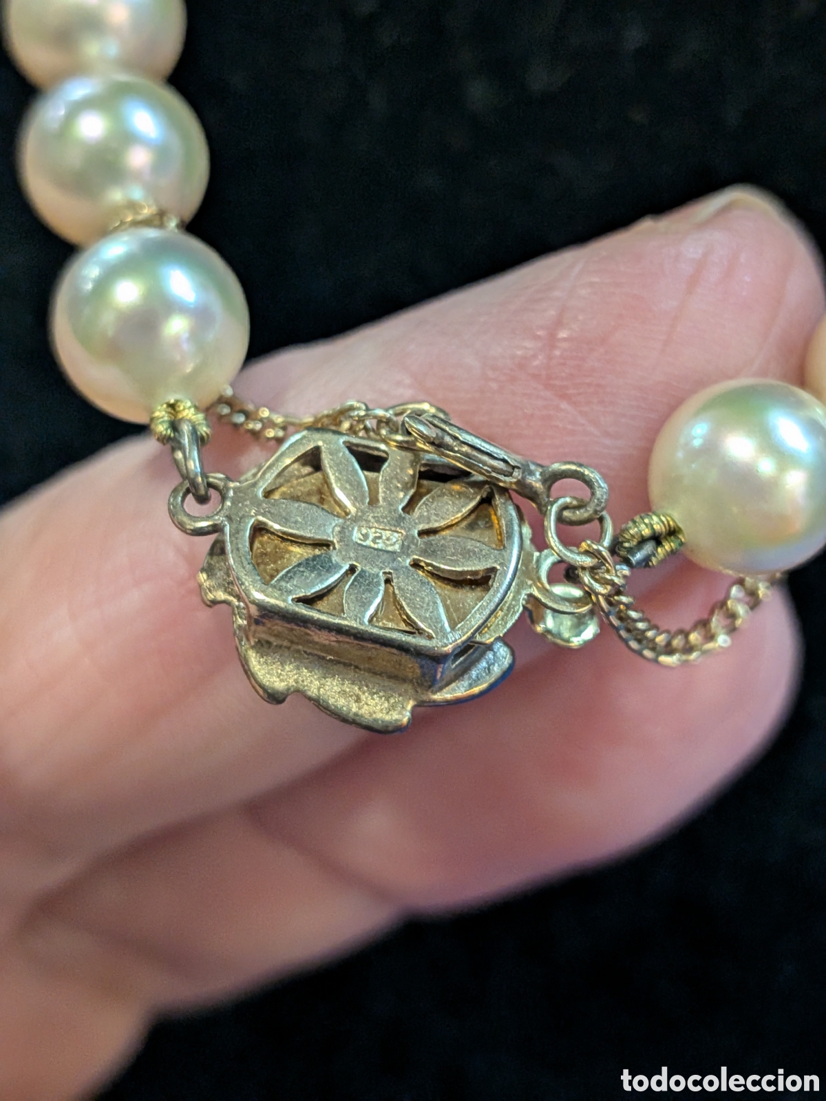 Joyeria: Gargantilla de perlas mayolica, broche en plata. REF-8772 - Foto 4