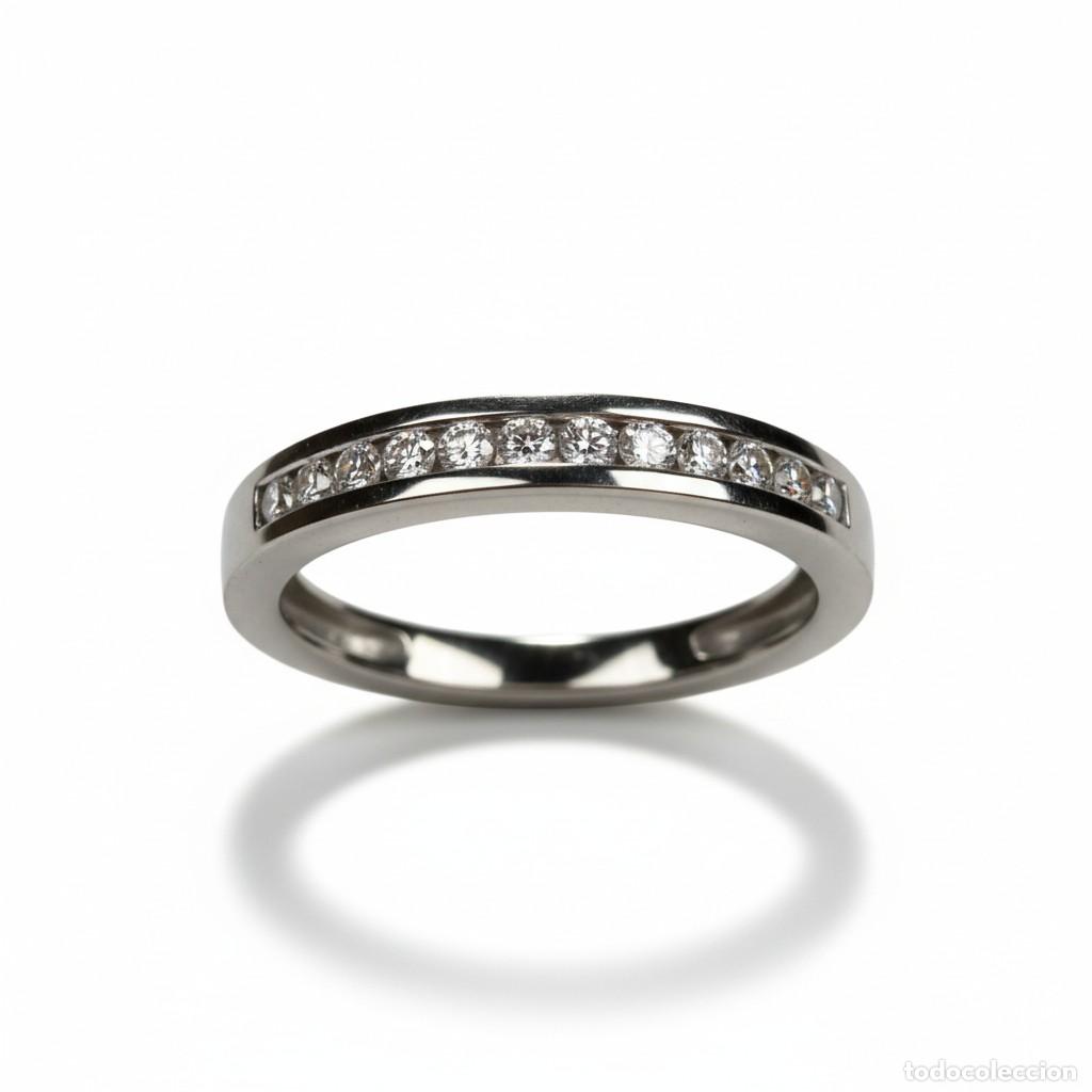Joyeria: Anillo Oro Blanco 18k con Diamantes - Foto 1
