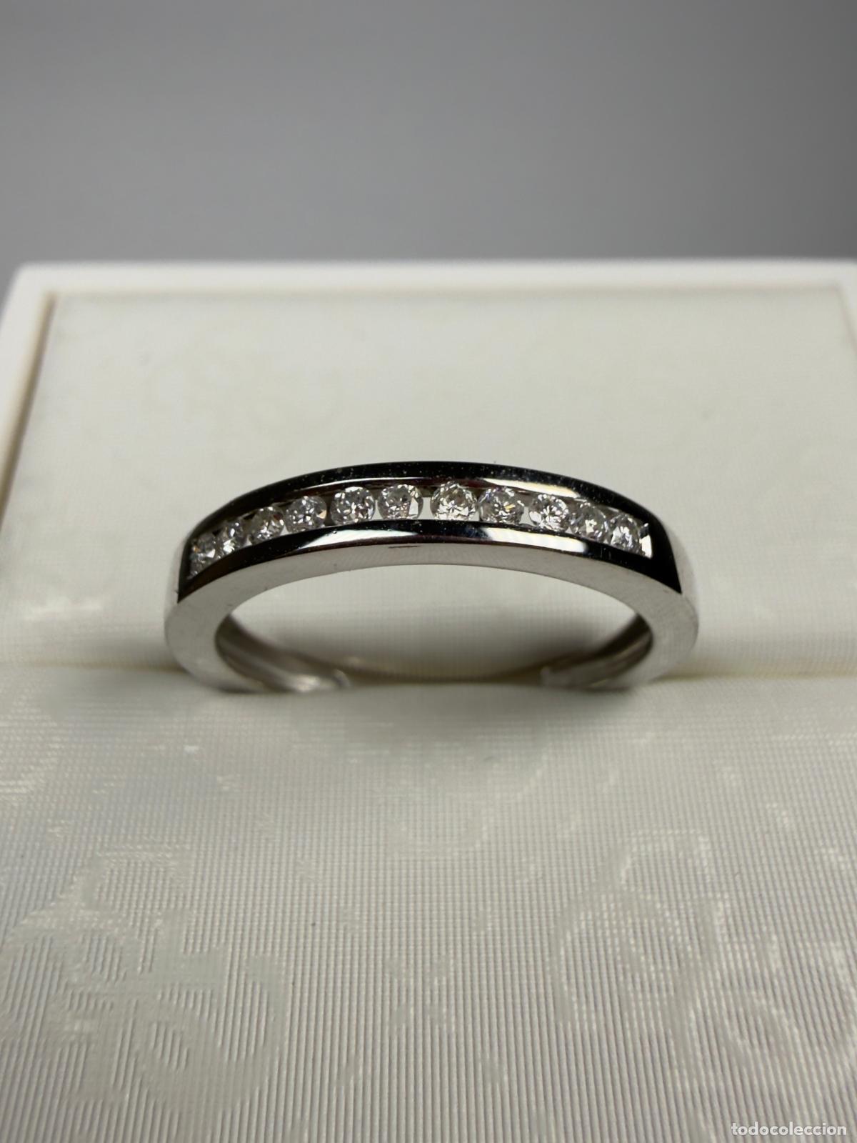 Joyeria: Anillo Oro Blanco 18k con Diamantes - Foto 2