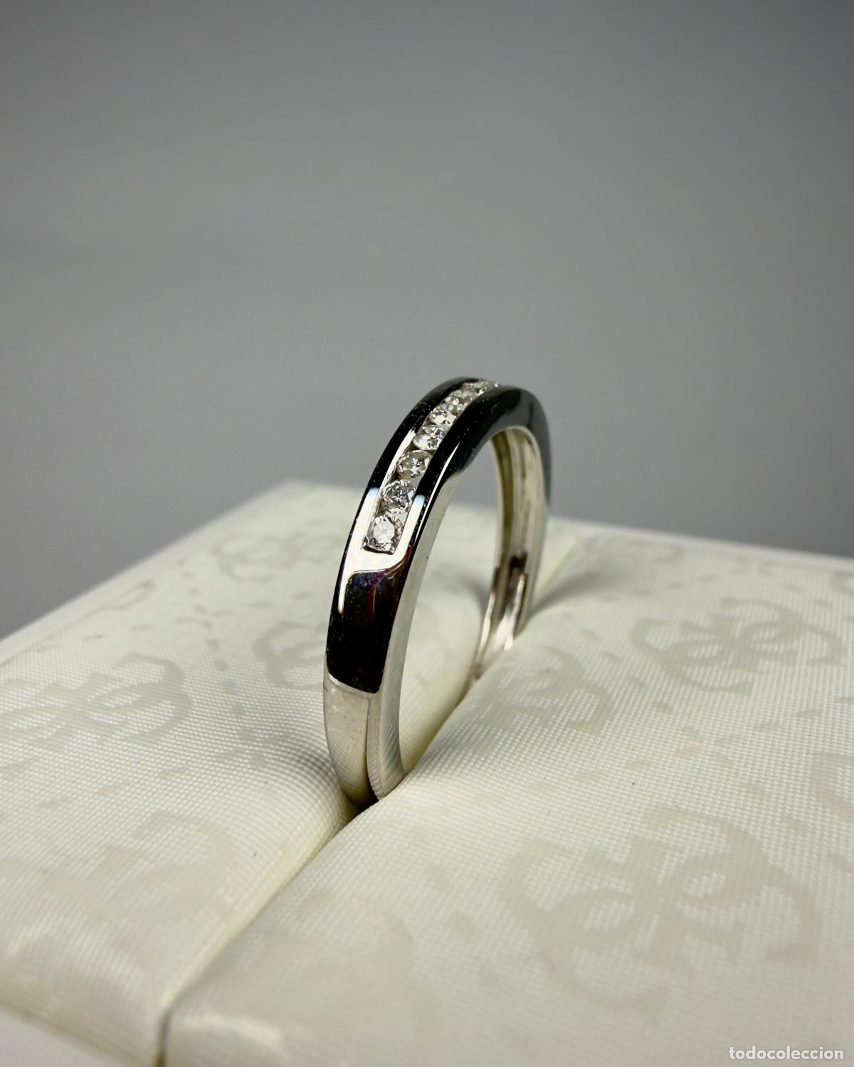 Joyeria: Anillo Oro Blanco 18k con Diamantes - Foto 3
