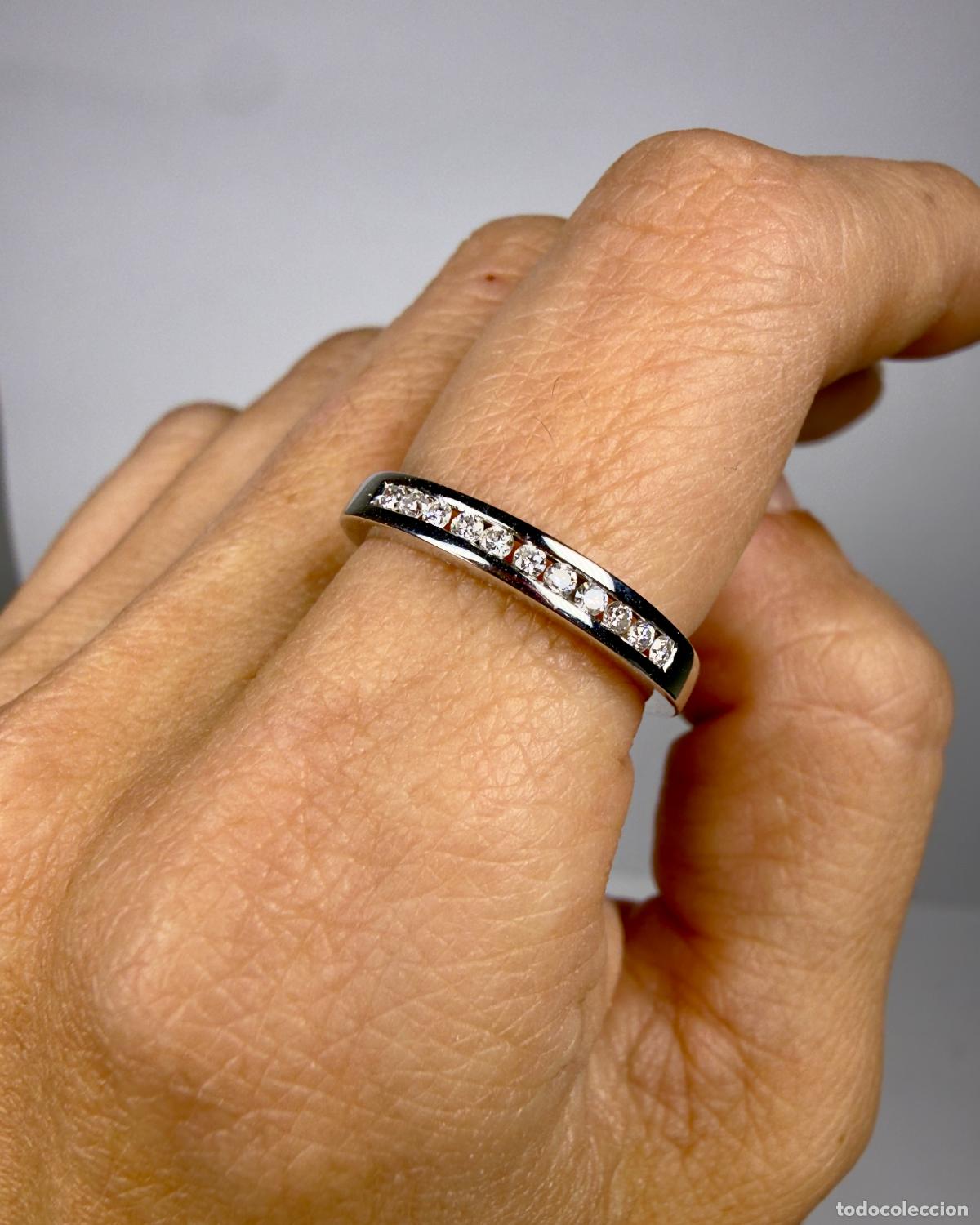 Joyeria: Anillo Oro Blanco 18k con Diamantes - Foto 4