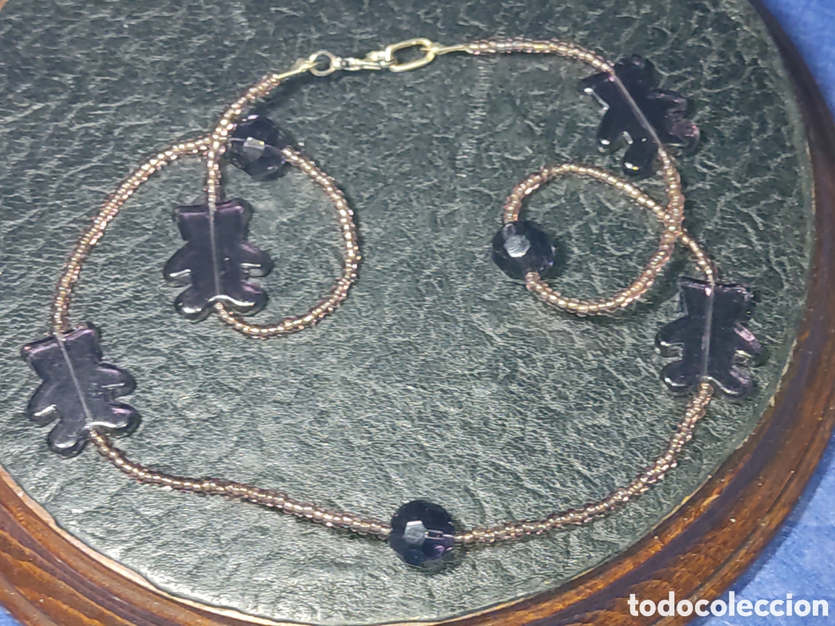 Joyeria: Collar de cristal con ositos. - Foto 1