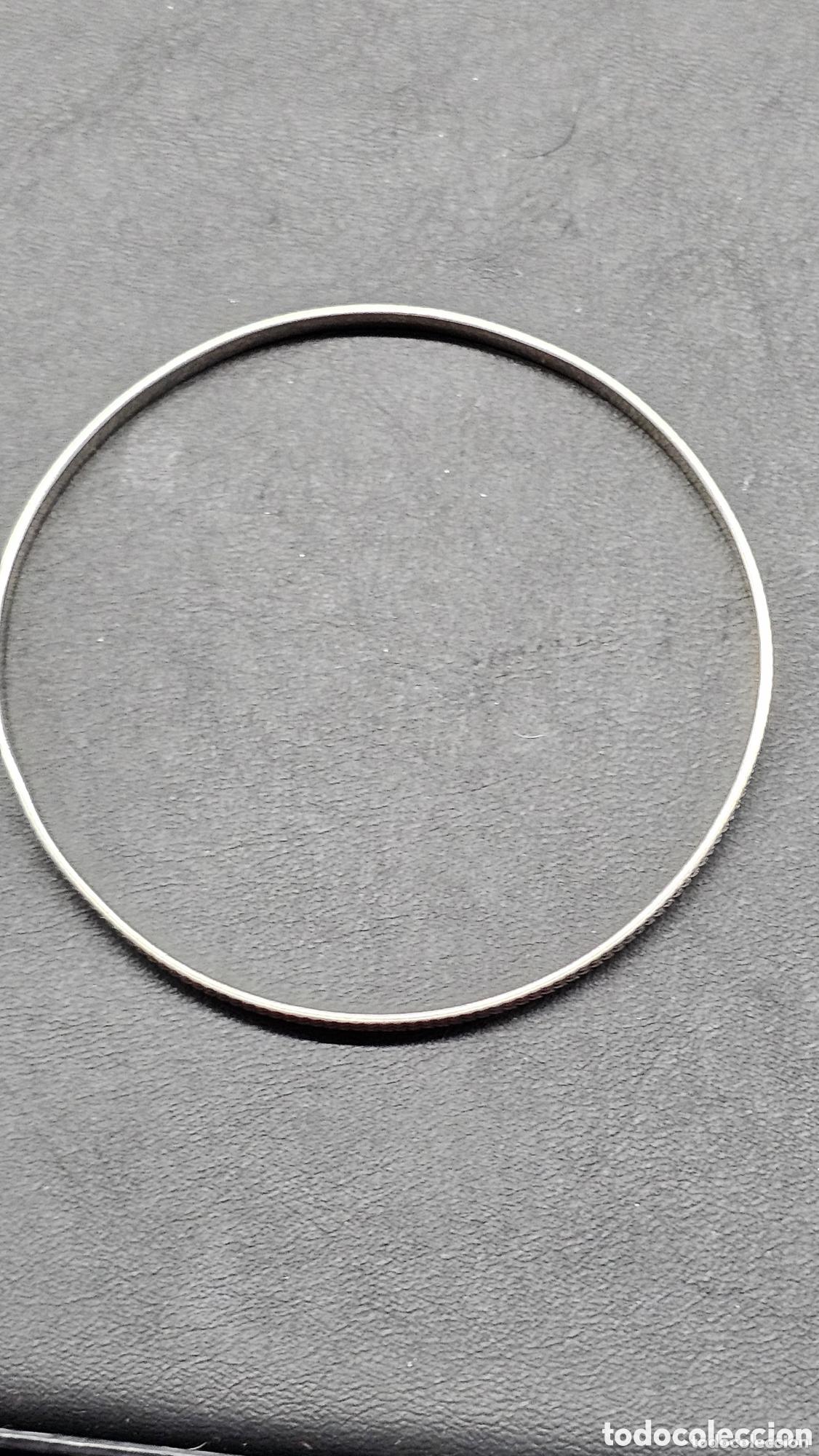 Joyeria: ARO. PULSERA RIGIDA DE PLATA MARCADA. - Foto 5