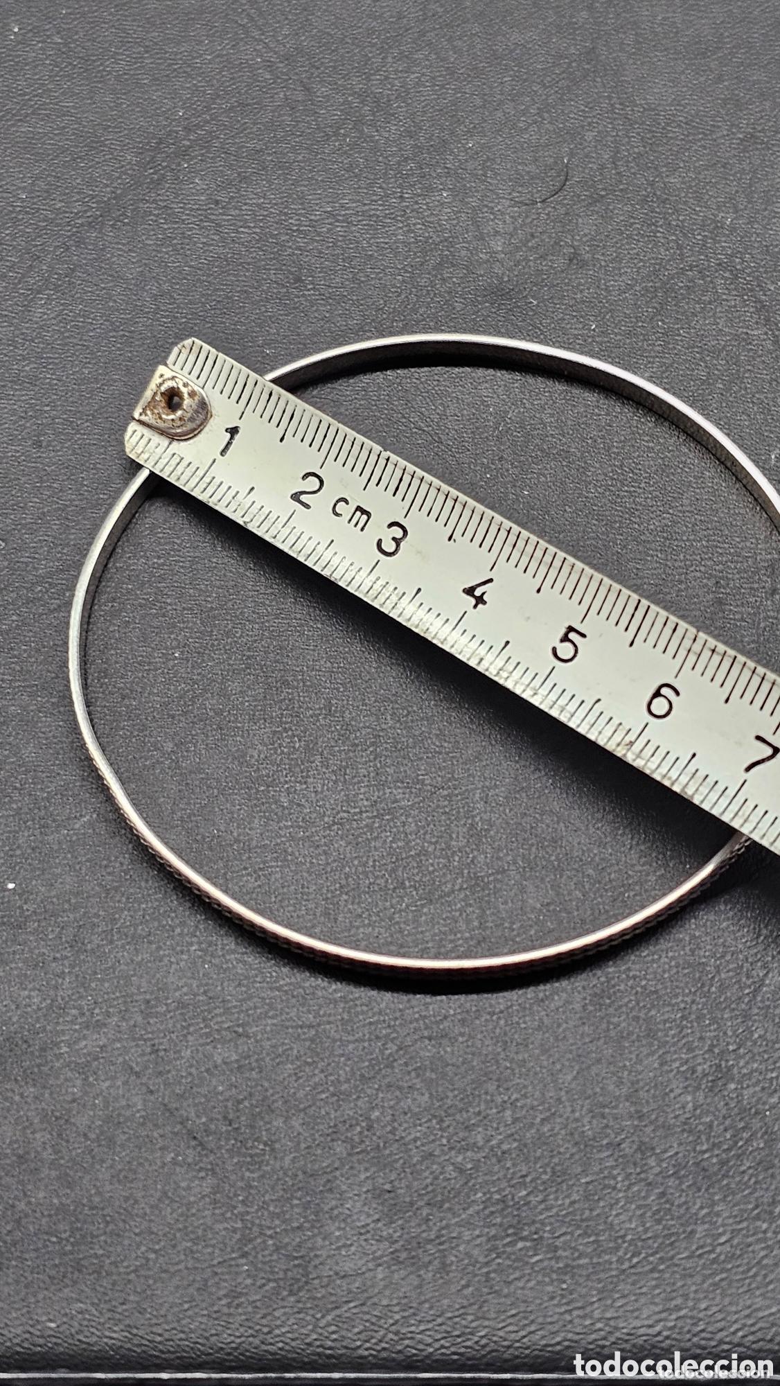 Joyeria: ARO. PULSERA RIGIDA DE PLATA MARCADA. - Foto 6