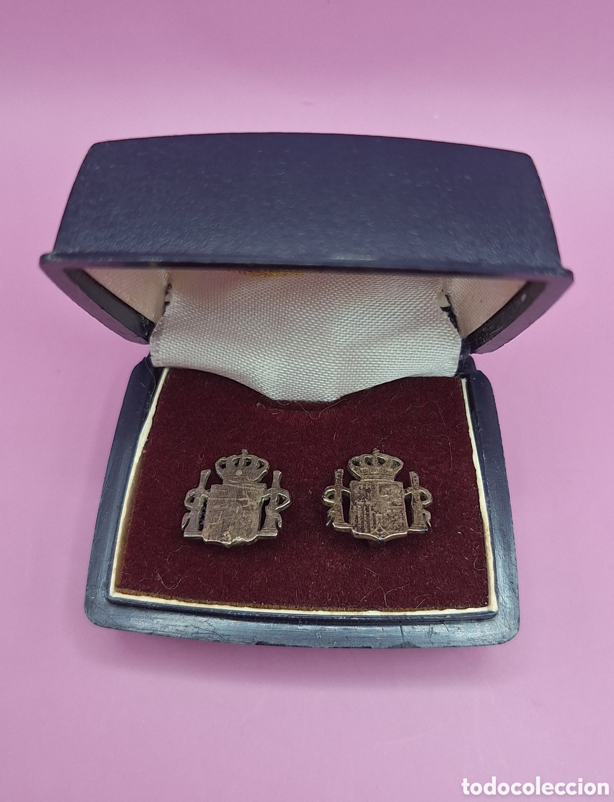 Joyeria: Antiguos Pendientes Escudo de Espa&ntilde;a - Plata - - Foto 3
