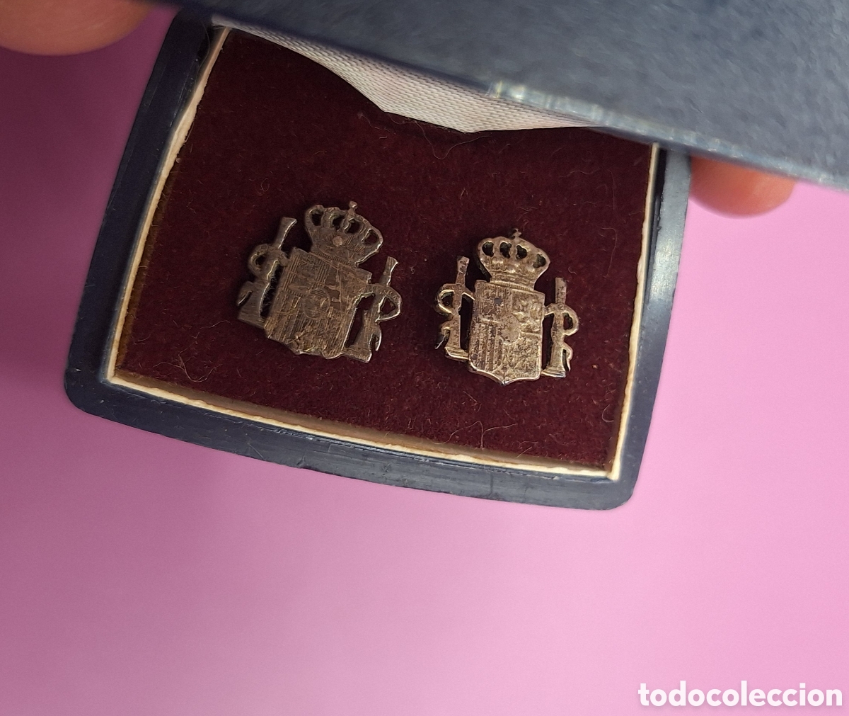 Joyeria: Antiguos Pendientes Escudo de Espa&ntilde;a - Plata - - Foto 4