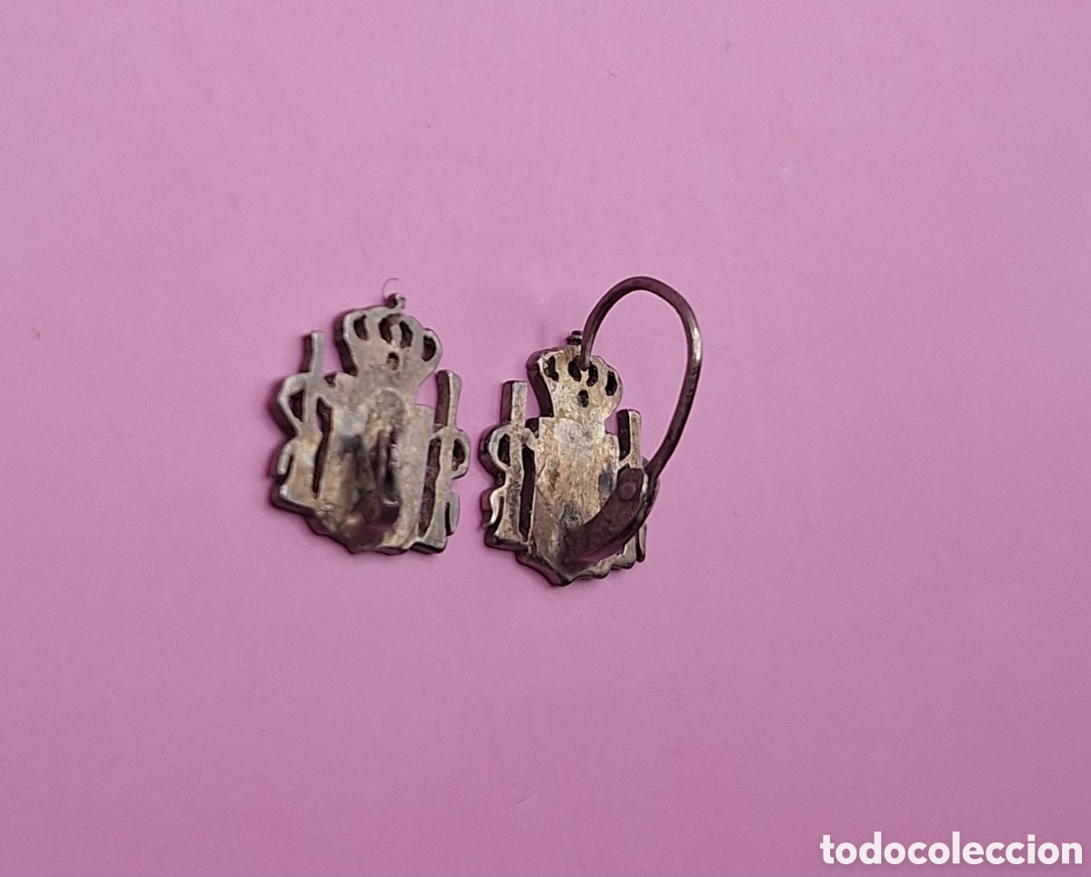 Joyeria: Antiguos Pendientes Escudo de Espa&ntilde;a - Plata - - Foto 10