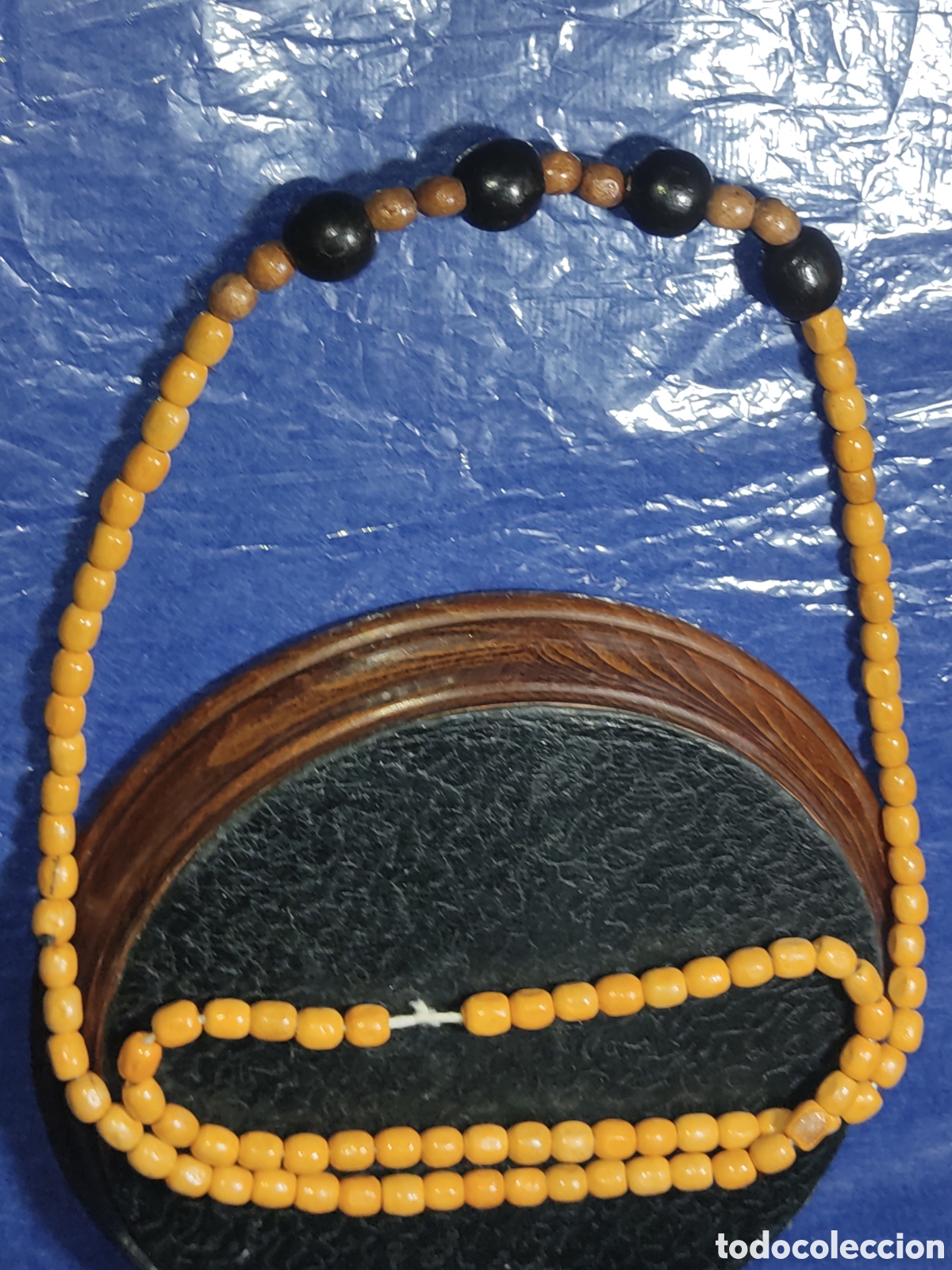 Joyeria: Collar largo de madera.Vintage. - Foto 2