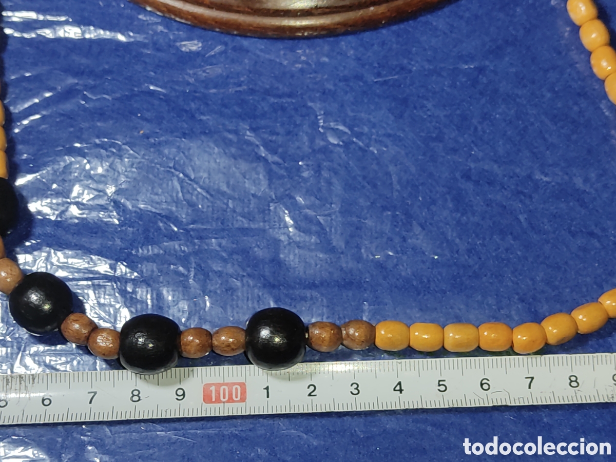 Joyeria: Collar largo de madera.Vintage. - Foto 3