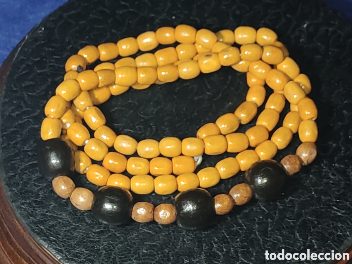 Joyeria: Collar largo de madera.Vintage. - Foto 4