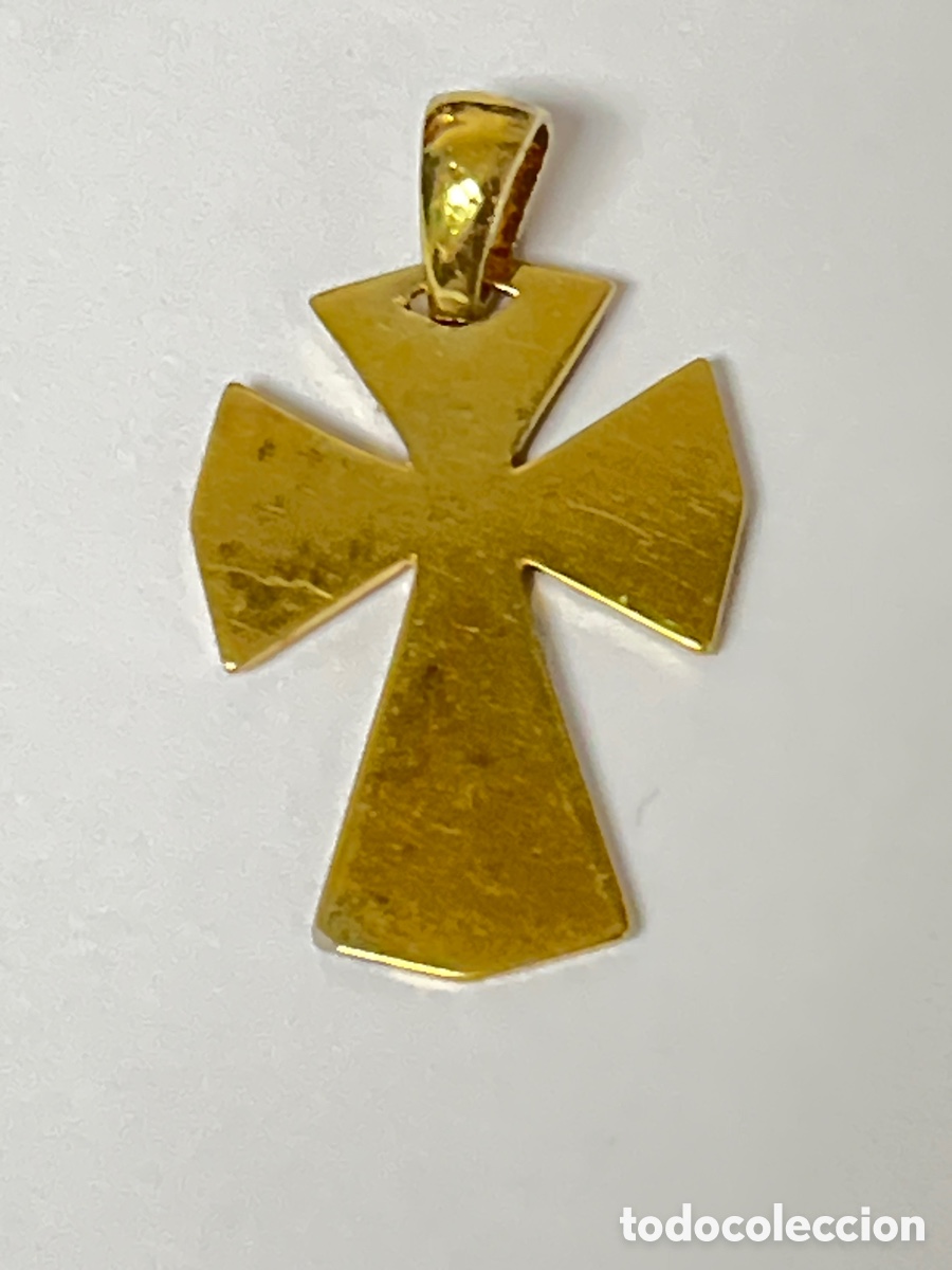 Joyeria: Cruz de plata chapada de oro /C518 - Foto 1