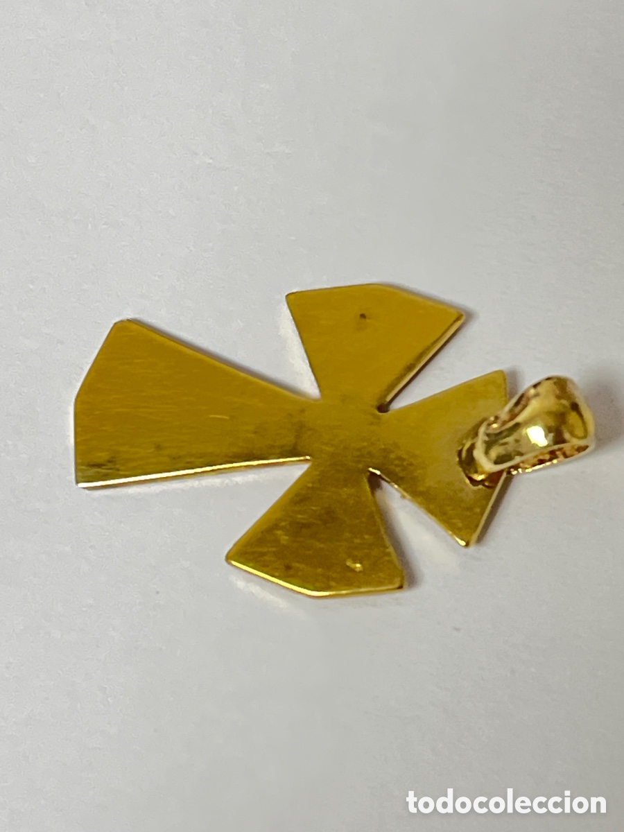 Joyeria: Cruz de plata chapada de oro /C518 - Foto 2