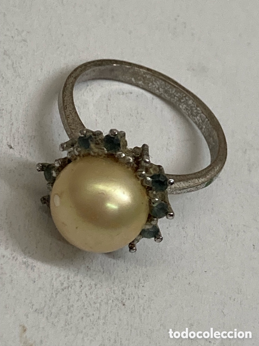 Joyeria: Anillo de plata y perlas S411 - Foto 1