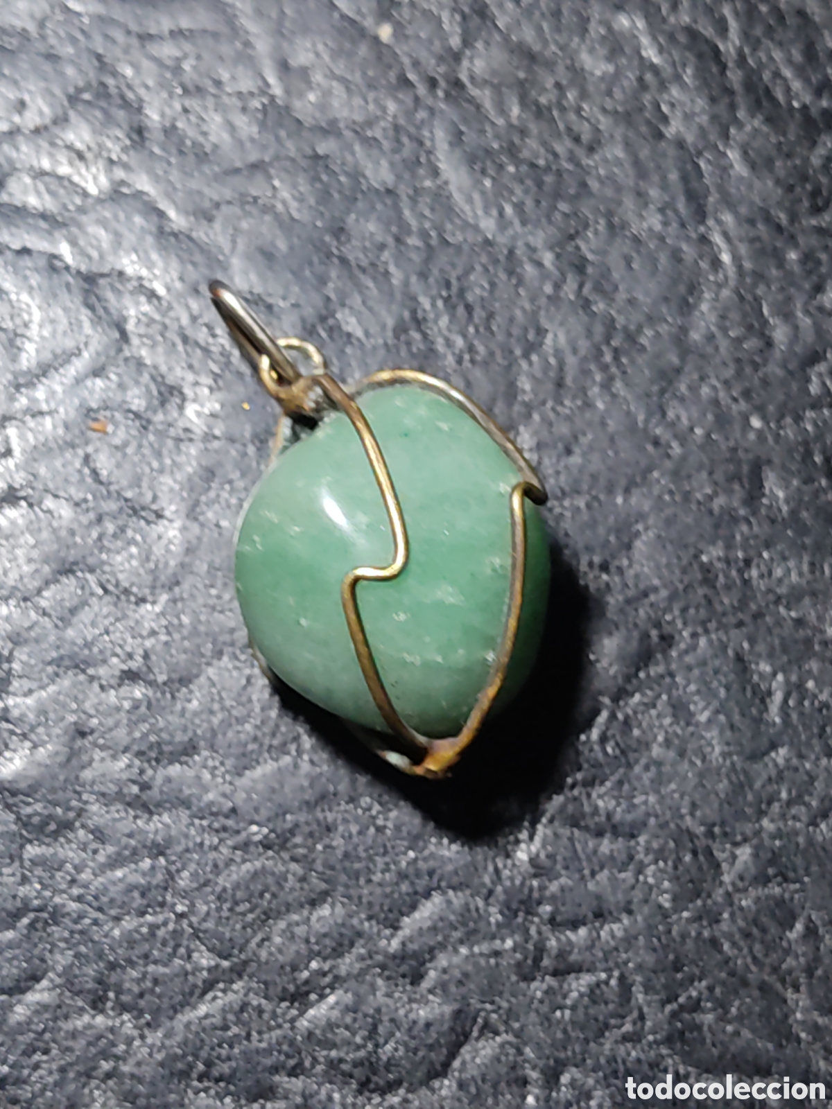 Joyeria: Colgante antiguo de cuarzo verde. - Foto 2