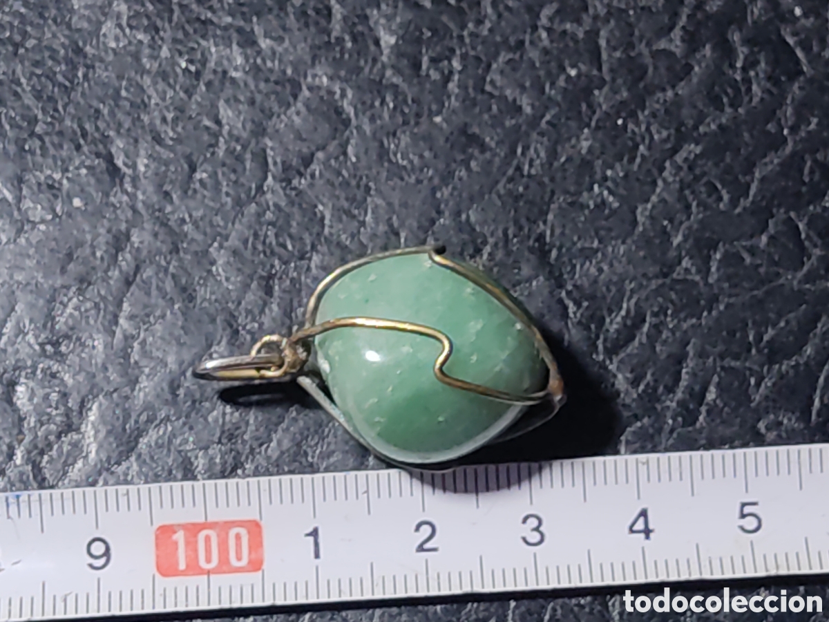 Joyeria: Colgante antiguo de cuarzo verde. - Foto 3