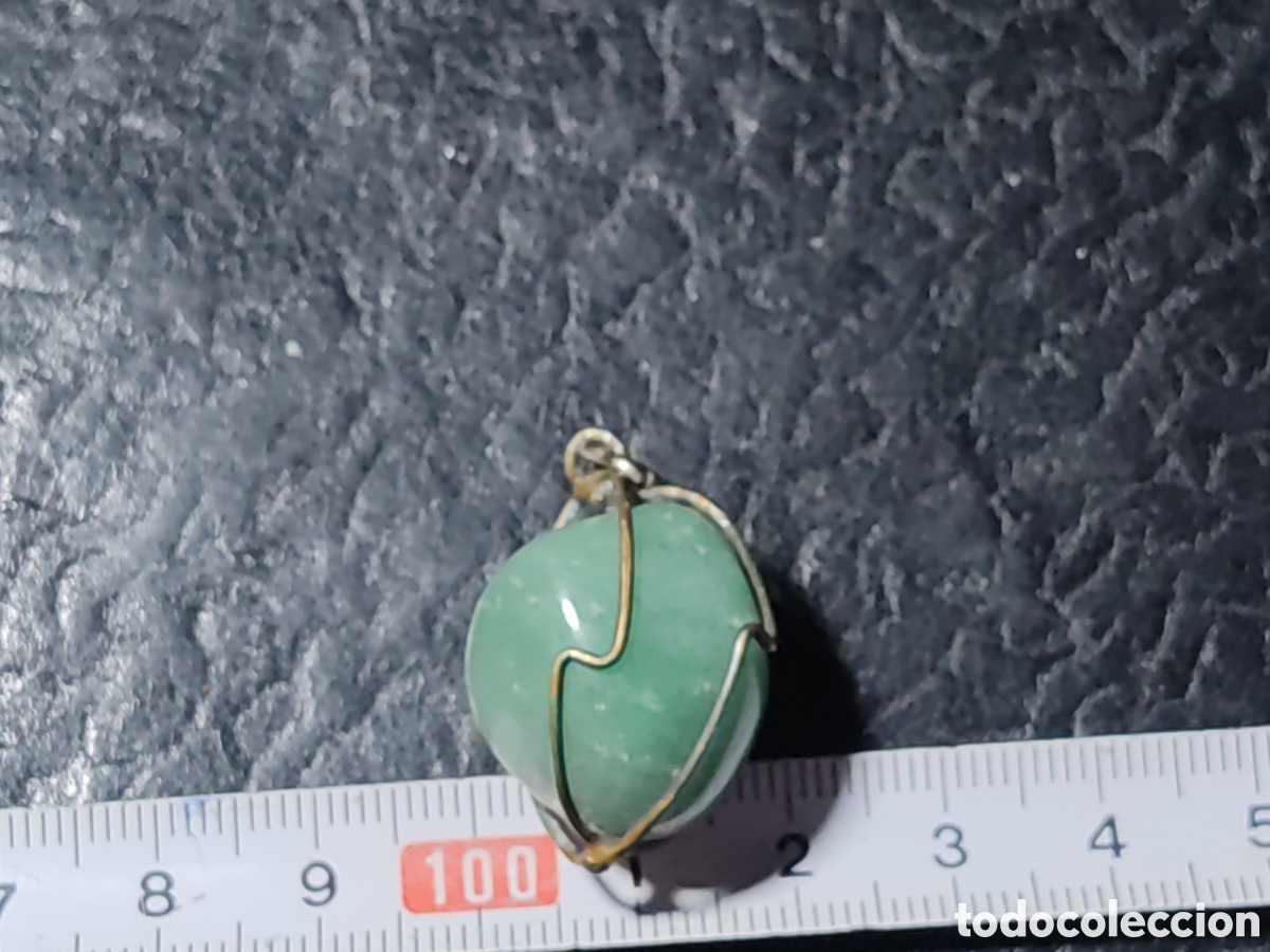 Joyeria: Colgante antiguo de cuarzo verde. - Foto 4