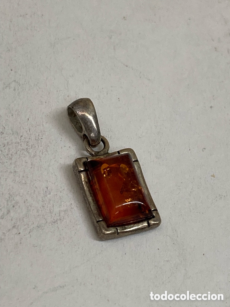 Joyeria: Colgante de plata ambar C532 - Foto 1