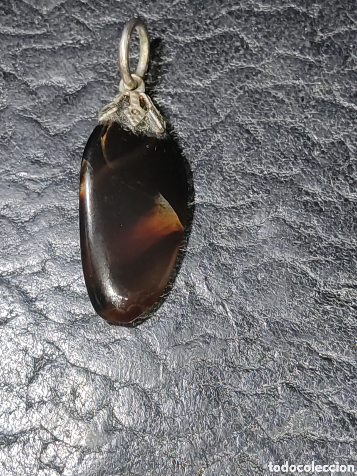 Joyeria: Colgante de obsidiana.Vintage. - Foto 1