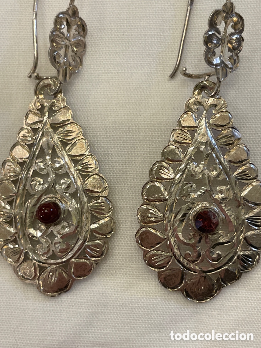 Joyeria: Pendientes plata tallados a mano - Foto 3