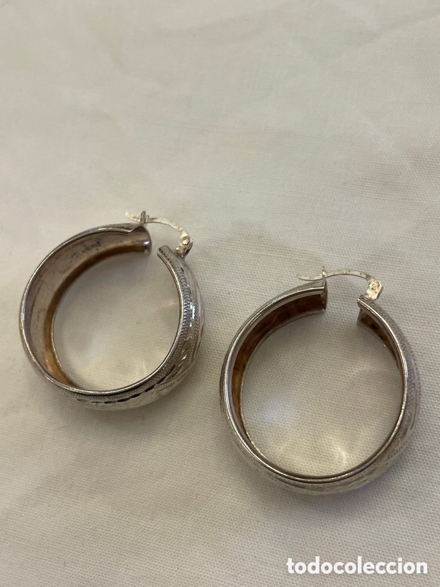 Joyeria: Pendientes de plata tallados a mano - Foto 4