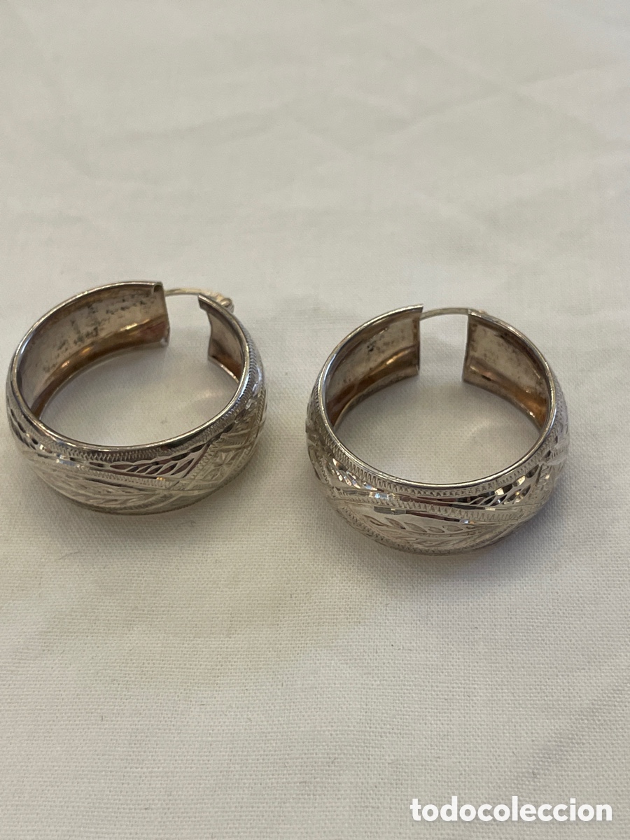 Joyeria: Pendientes de plata tallados a mano - Foto 5