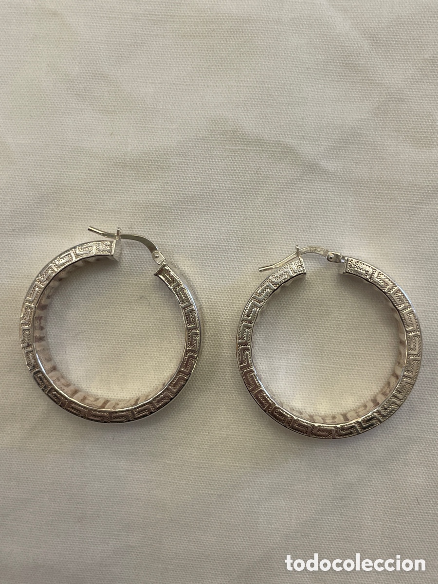 Joyeria: Pendientes de plata siglo XX - Foto 1