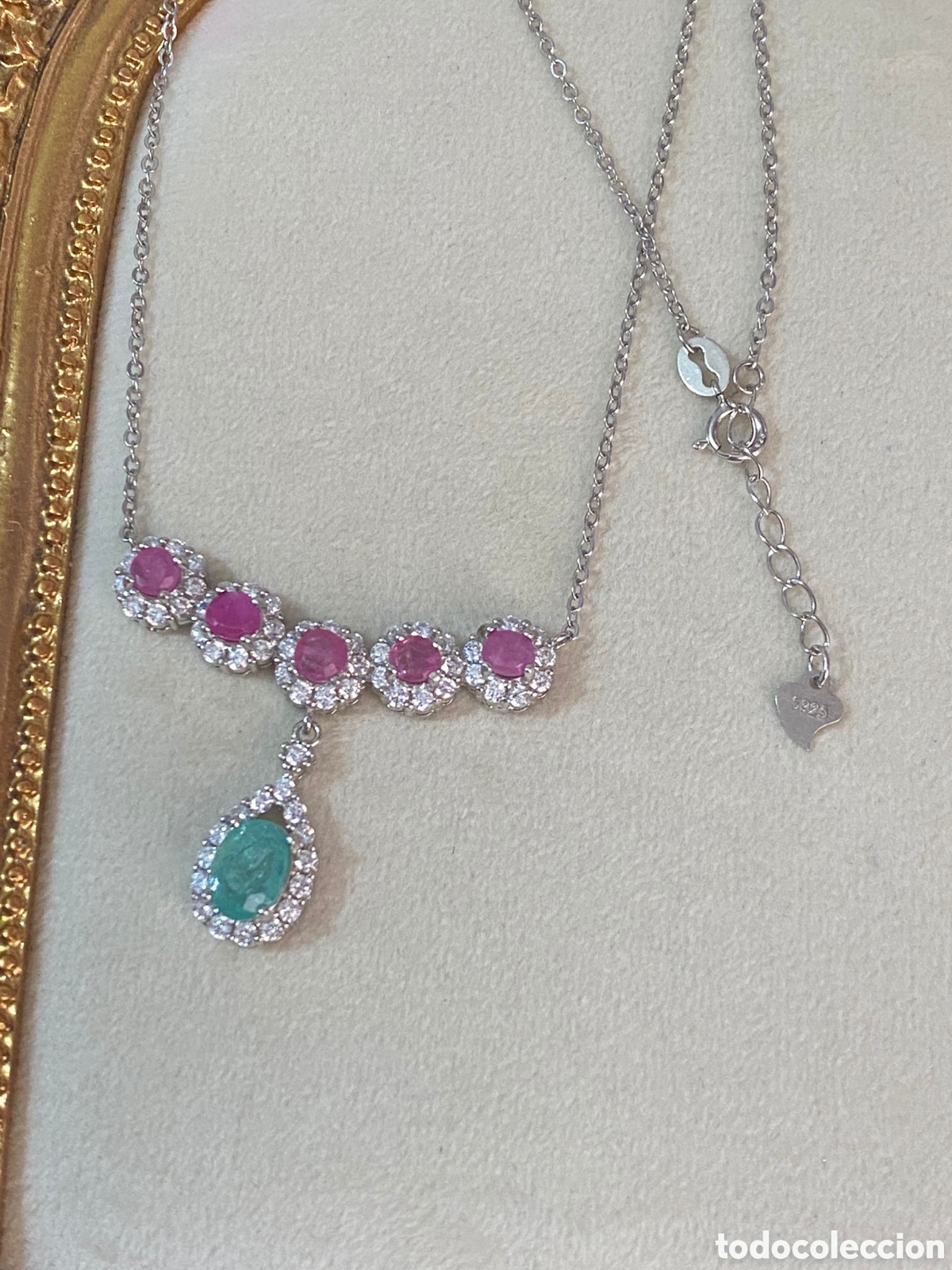 Joyeria: Collar de plata con Esmeralda y Rub&iacute; - Foto 5