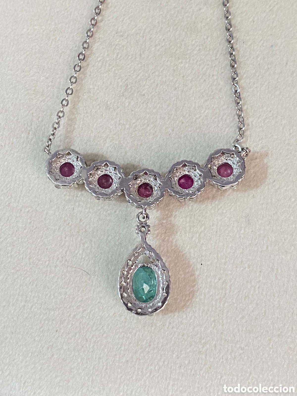 Joyeria: Collar de plata con Esmeralda y Rub&iacute; - Foto 7