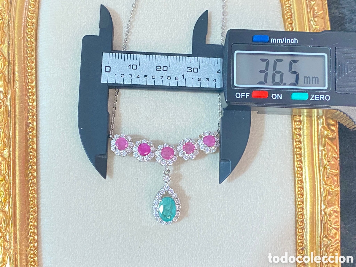 Joyeria: Collar de plata con Esmeralda y Rub&iacute; - Foto 8