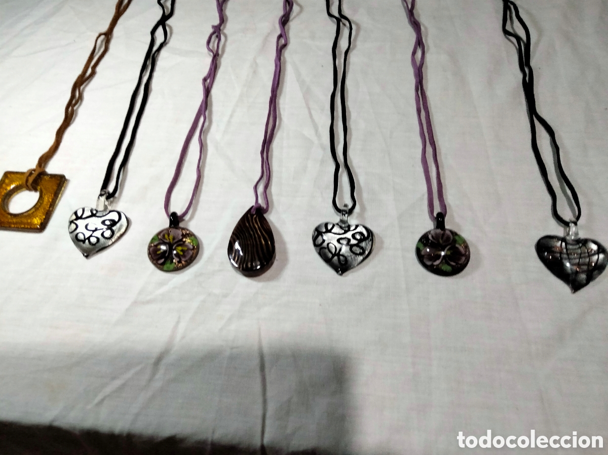 Joyeria: Lote de 7 colgantes cristal murano - Foto 1