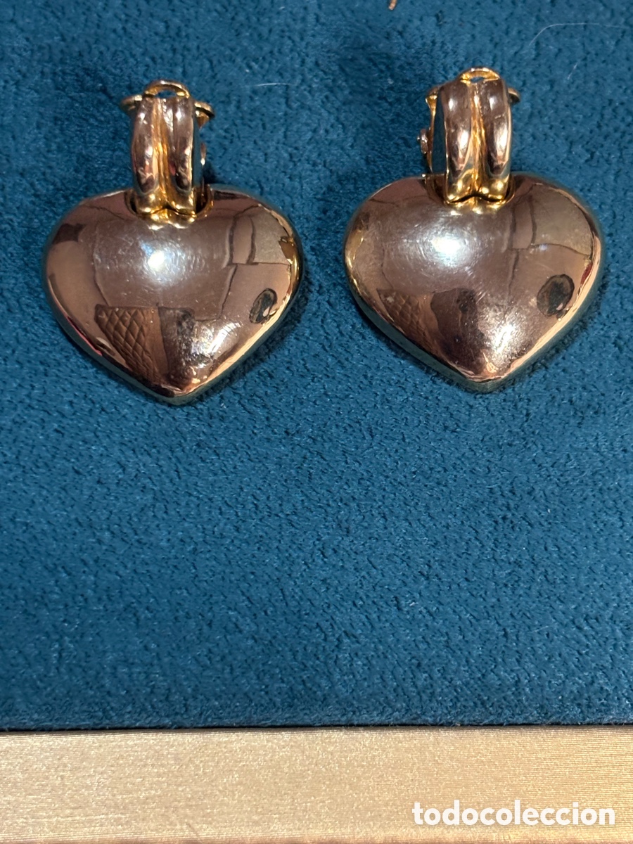 Joyeria: Pendientes dorados coraz&oacute;n - Foto 1