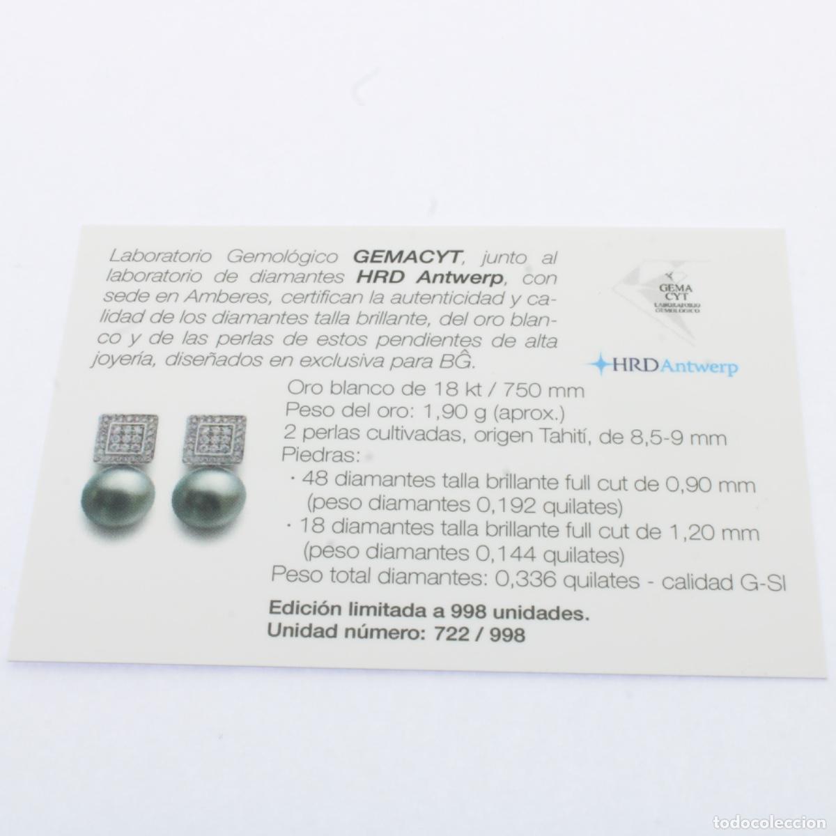 Joyeria: Pendientes oro blanco con diamantes y perlas - Foto 3