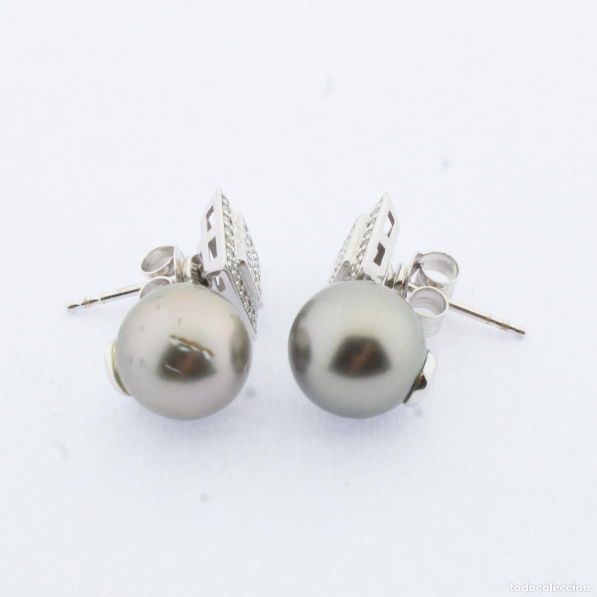 Joyeria: Pendientes oro blanco con diamantes y perlas - Foto 4