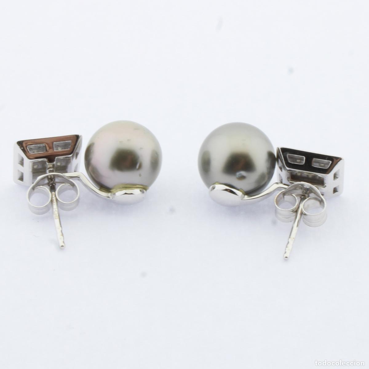 Joyeria: Pendientes oro blanco con diamantes y perlas - Foto 5