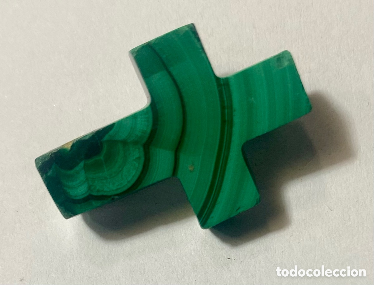 Joyeria: Broche cruz de malaquita - Foto 2