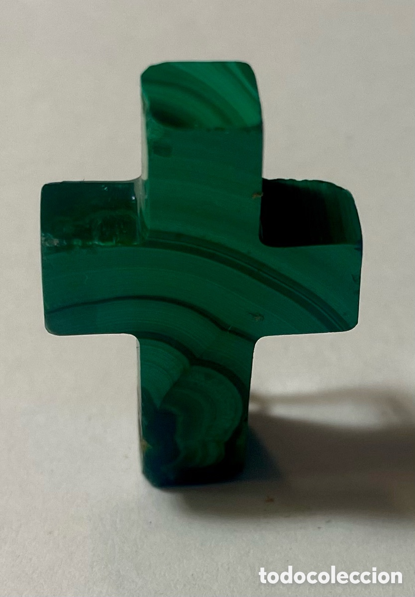 Joyeria: Broche cruz de malaquita - Foto 4