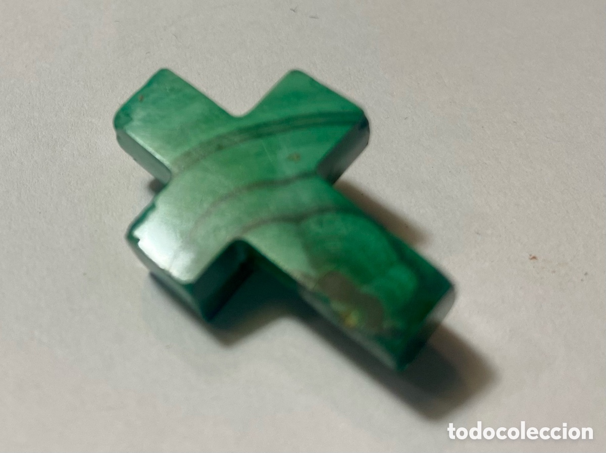 Joyeria: Broche cruz de malaquita - Foto 5