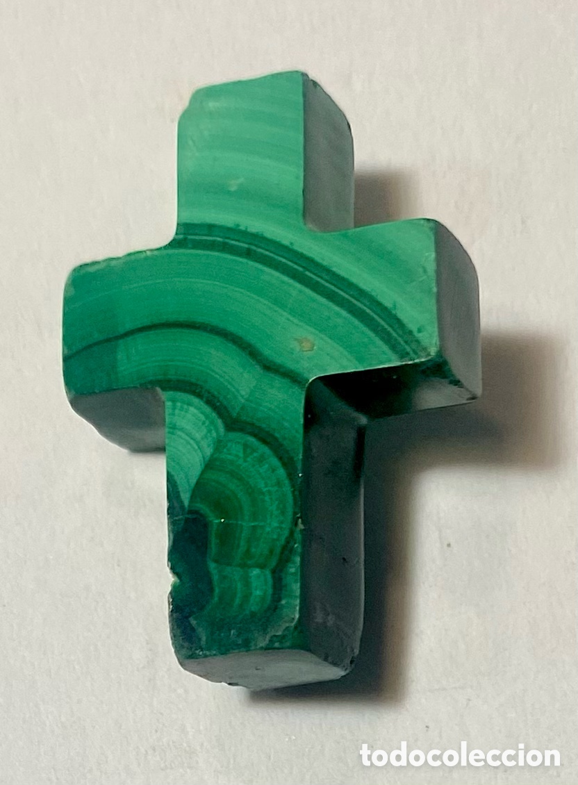 Joyeria: Broche cruz de malaquita - Foto 1