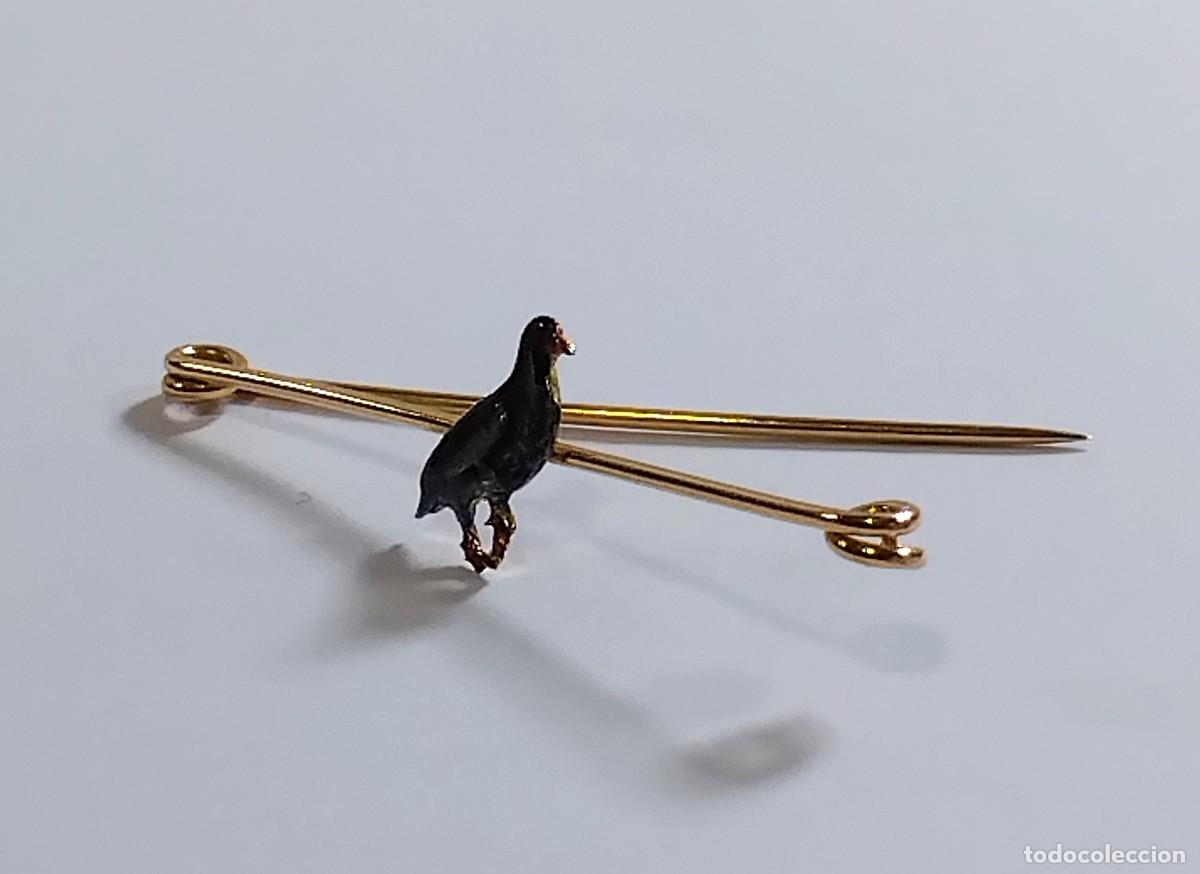 Joyeria: Oro 18 k. Pasador de corbata con perdiz policromada - Foto 6