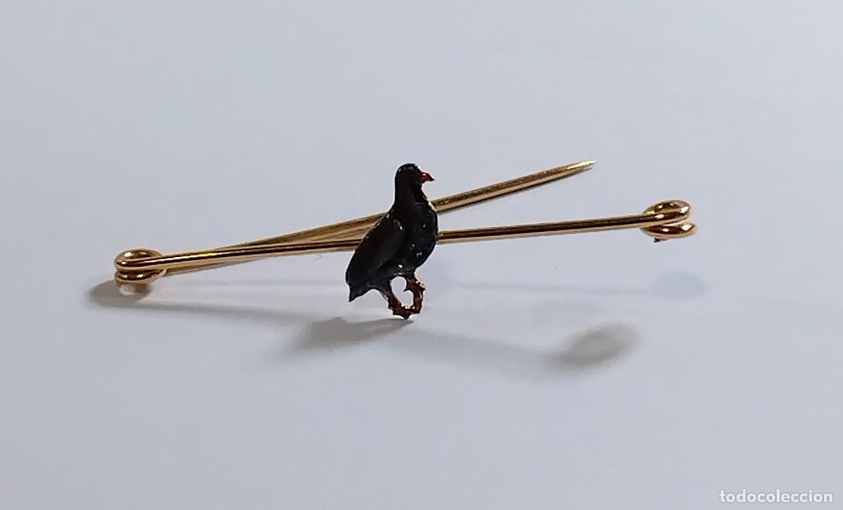 Joyeria: Oro 18 k. Pasador de corbata con perdiz policromada - Foto 7