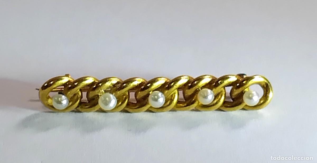 Joyeria: Oro 18 k. Broche con perlas - Foto 1