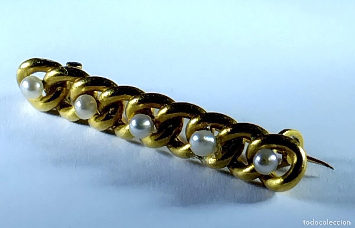 Joyeria: Oro 18 k. Broche con perlas - Foto 5